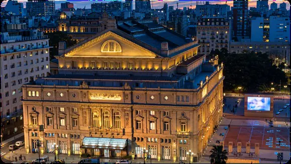 Teatro Colón de noche