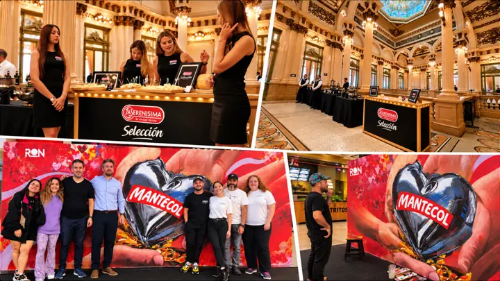 Teatro Colón y mural de Martín Ron para Mantecol