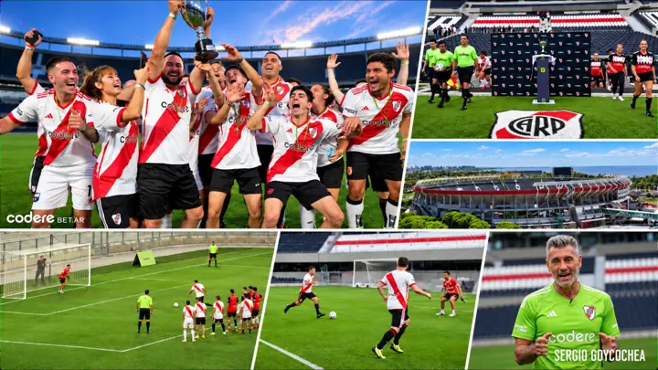 Partido en el Monumental con Sergio Goycochea